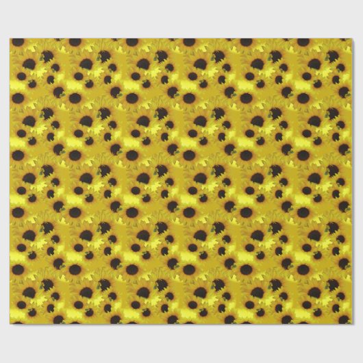 金ゴールドひまわり包み紙黄花紙 ラッピングペーパー (フラット)