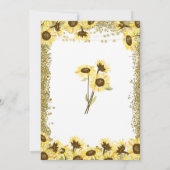 金ゴールドひまわり卒業パーティー招待状 招待状 (裏面)
