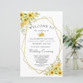 金ゴールドひまわり幾何素朴エレガントな結婚式 (スタンド正面)