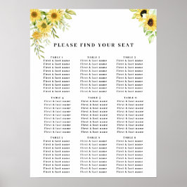 金ゴールドひまわり幾何素朴エレガントな結婚式 ポスター