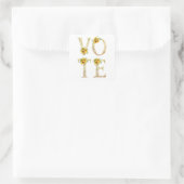 金ゴールドひまわり投票 スクエアシール (バッグ)