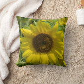金ゴールドひまわり枕 クッション (ブランケット)