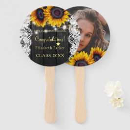 金ゴールドひまわり納屋の木材PHOTO卒業パーティー ハンドファン