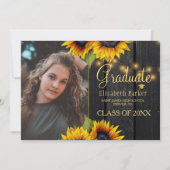 金ゴールドひまわり納車木工卒業発表 招待状 (正面)