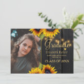 金ゴールドひまわり納車木工卒業発表 招待状 (スタンド正面)