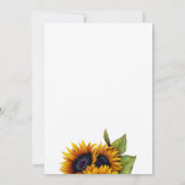 金ゴールドひまわり素朴な上品なエレガント婚約 招待状 (裏面)