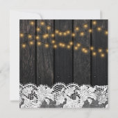 金ゴールドひまわり素朴な田舎結婚の納屋 招待状 (裏面)