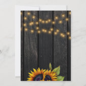 金ゴールドひまわり素朴な納屋の木材卒業パーティー 招待状 (裏面)