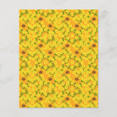 金ゴールドひまわり黄色デイジースクラップブック紙 (正面)