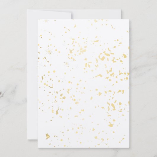 金ゴールドふりかけるピンクの蝶の緑のベビーシャワー 招待状 (裏面)