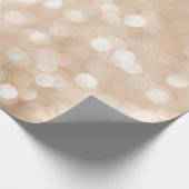 金ゴールドぼやけグリッターの背景，クリスマス ラッピングペーパー (角)