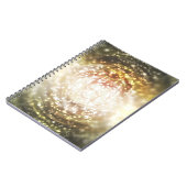 金ゴールドぼやけ抽象芸術の背景(ボケの焦点を外した場合) ノートブック (左側)