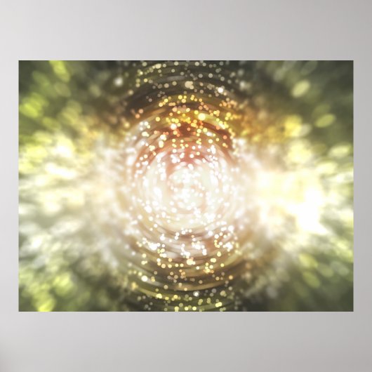 金ゴールドぼやけ抽象芸術の背景（ボケの焦点を外した場合） ポスター (正面)