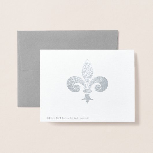 金ゴールドまたはシルバーミシガン州マップ無塩 箔カード (裏面封筒付き)