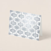 金ゴールドまたはシルバー抽象芸術ミッドセンチュリーモダンスクエア 箔カード (正面)