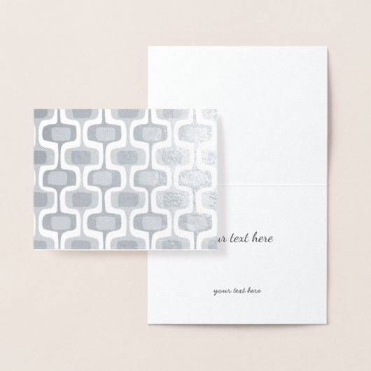 金ゴールドまたはシルバー抽象芸術ミッドセンチュリーモダンスクエア 箔カード (ディスプレー)