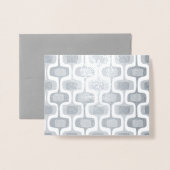 金ゴールドまたはシルバー抽象芸術ミッドセンチュリーモダンスクエア 箔カード (封筒付き正面)