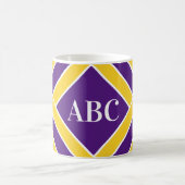 金ゴールドまたは紫色か白いバンドは、イニシャルを縞で飾りましたり、カスタマイズ コーヒーマグカップ (中央)