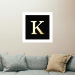 金ゴールドまたは銀のイニシャル文字 |黒 箔ポスター<br><div class="desc">金ゴールドまたは銀のエレガントイニシャル |ブラックフォイルプリント</div>