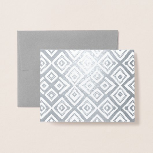 金ゴールドまたは銀のモダン抽象芸術のランダム二乗 箔カード (裏面封筒付き)