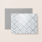 金ゴールドまたは銀のモダン抽象芸術のランダム二乗 箔カード (封筒付き正面)