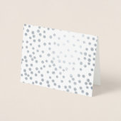 金ゴールドまたは銀モダン抽象芸術のランダムドットパターン 箔カード (正面)