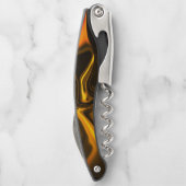 金ゴールドまたは黄色のカーブ。 ソムリエナイフ (裏面)