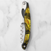 金ゴールドまたは黄色の半円 ソムリエナイフ (正面)