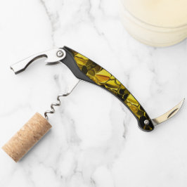 金ゴールドまたは黄色の半円 ソムリエナイフ