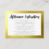 金ゴールドまつげエクステンションアフターケア 名刺 (正面)