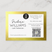 金ゴールドまつげエクステンションアフターケア 名刺 (裏面)