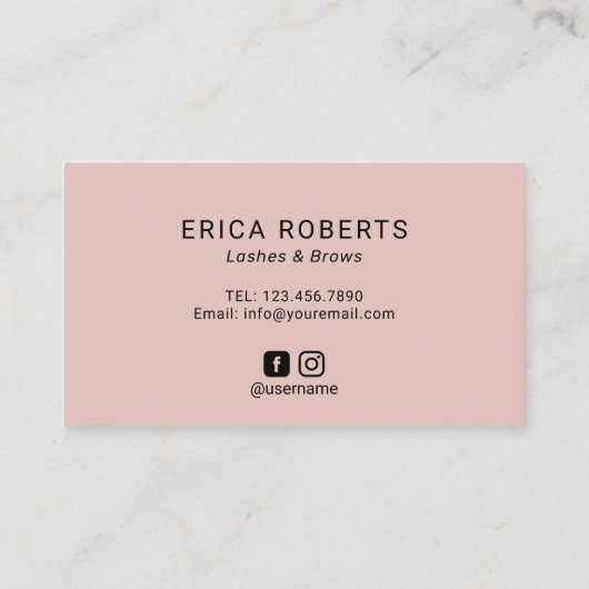 金ゴールドまつ毛メイクアップアーティスト赤面ピンクロイヤリティ ロイヤリティカード (裏面)