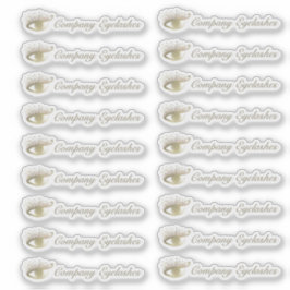 金ゴールドまつ毛ロゴ包装事業名 シール