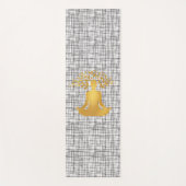 金ゴールドめい想の木の枝を持つ男 ヨガマット (正面)