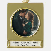 金ゴールドめっきされたバナーオーナメントカスタムと文字P ゴールドプレートバナーオーナメント (正面)