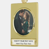 金ゴールドめっきされたバナーオーナメントカスタムと文字P ゴールドプレートバナーオーナメント (左)