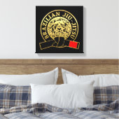 金ゴールドめっきブラジル柔術ブラックベルト キャンバスプリント (インサイチュ (寝室))