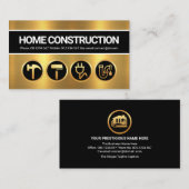 金ゴールドめっき層建築手元工具 名刺 (正面/裏面)