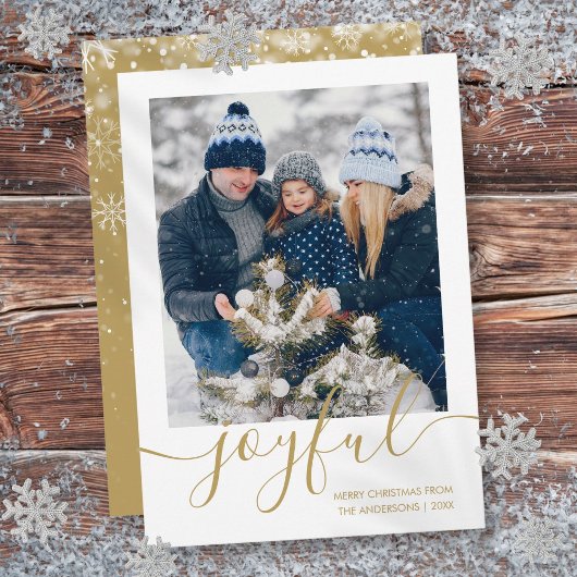 金ゴールドめでたいクリスマスの写真 シーズンカード