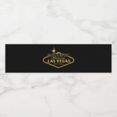 金ゴールドようこそVegas Sign ペットボトルラベル (シングルラベル)