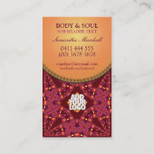 金ゴールドろうけつ染めニューエイジホリスティック名刺 名刺 (裏面)