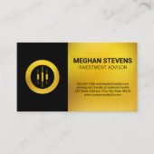 金ゴールドろうそく立てのロゴ 予約カード (正面)