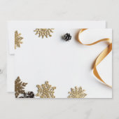金ゴールドをテーマにしたクエレガントリスマスディナー 招待状 (裏面)