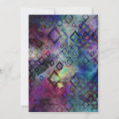 金ゴールドを使用しカラフルて抽象芸術を楽しく 招待状 (裏面)