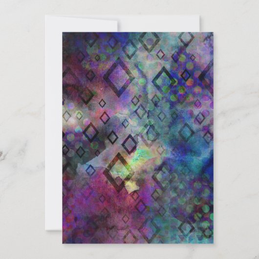 金ゴールドを使用し結婚たお祝い抽象芸術の後 招待状 (裏面)