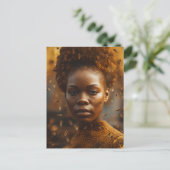 金ゴールドを着たミツバチの女 ポストカード (スタンド正面)