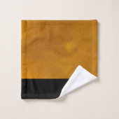 金ゴールドを黒でパーソナライズ バスタオルセット (ウォッシュタオル)