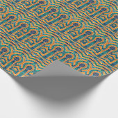 金ゴールドアイコンのモザイク包み紙 ラッピングペーパー (角)