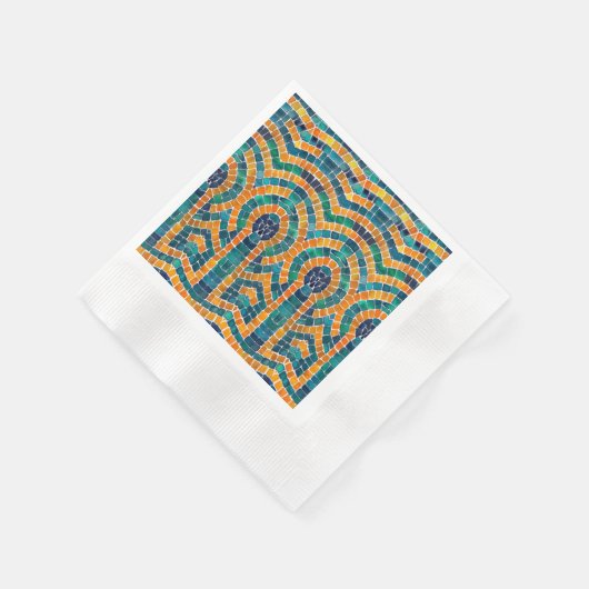 金ゴールドアイコンモザイクコーインカクテルナプキン 縁ありカクテルナプキン (角)