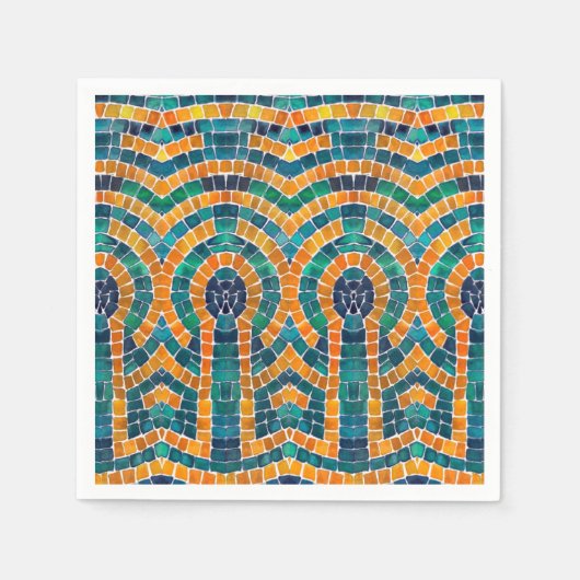 金ゴールドアイコンモザイクスタンダードカクテル紙ナプキン スタンダードカクテルナプキン (正面)